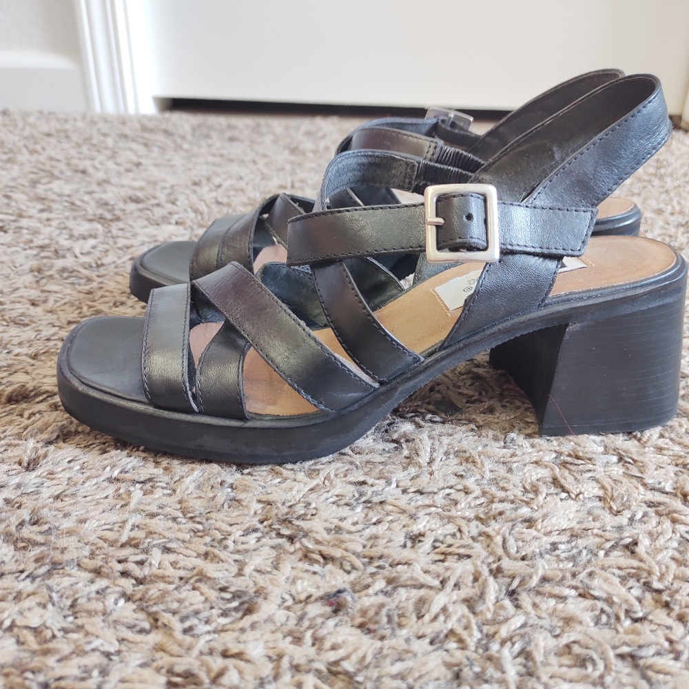 DIBA Black Strappy Heel Sandals